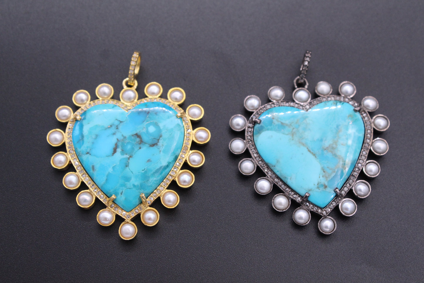Heart Diamond & Gemstone Pendant