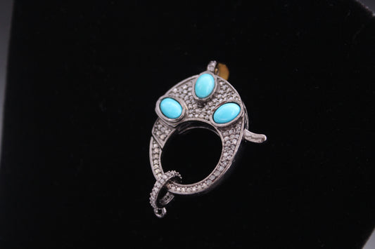 Diamond Clasp with Turquoise
