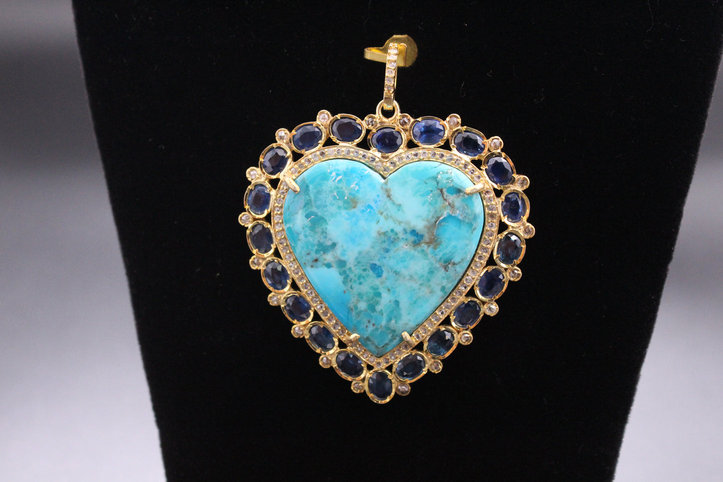 Heart Design Pendant With Gemstone