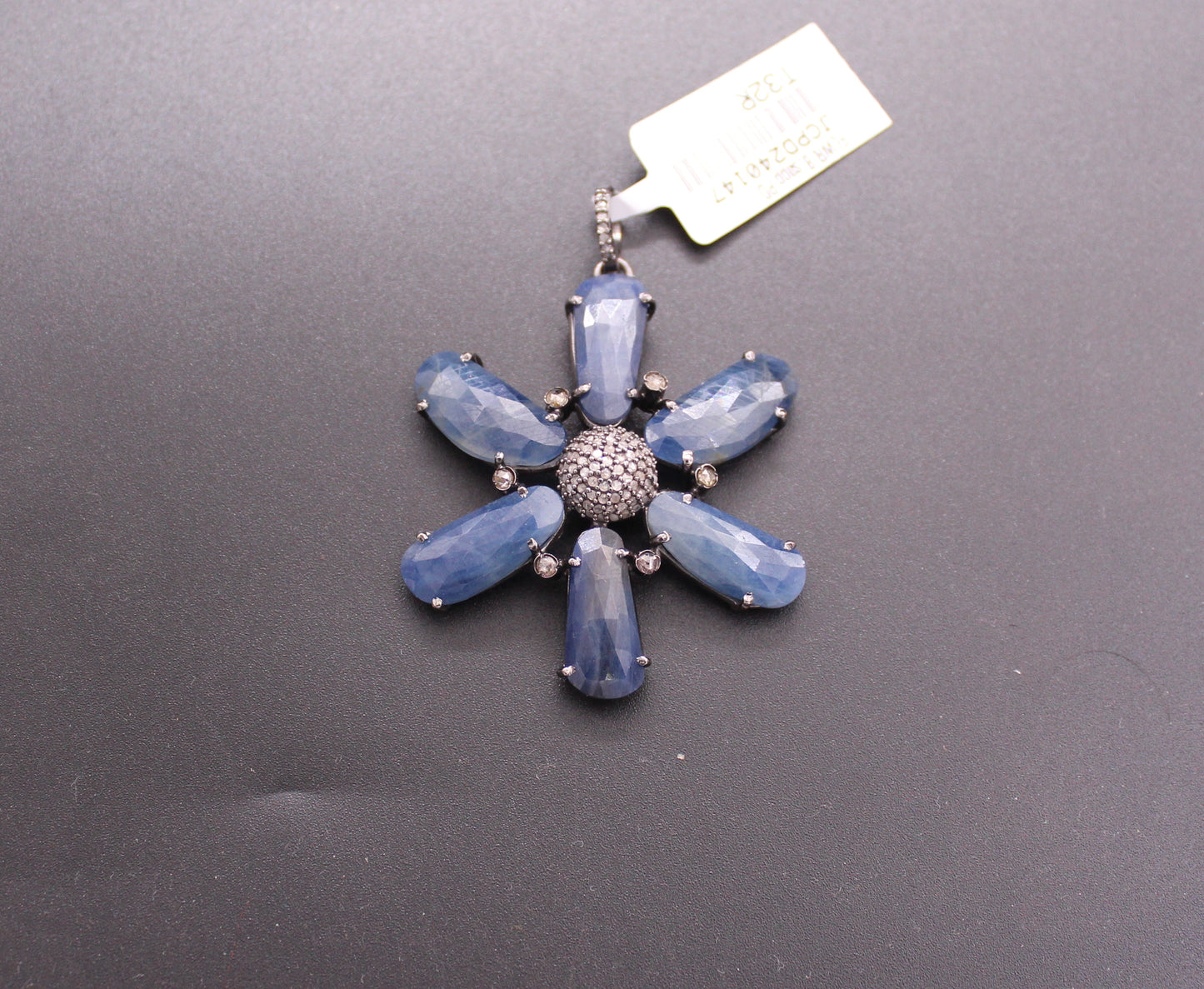 Flower Diamond and Gemstone Pendant