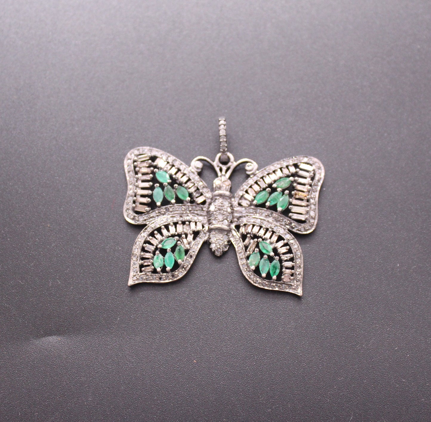 Butterfly Diamond and Gemstone Pendant