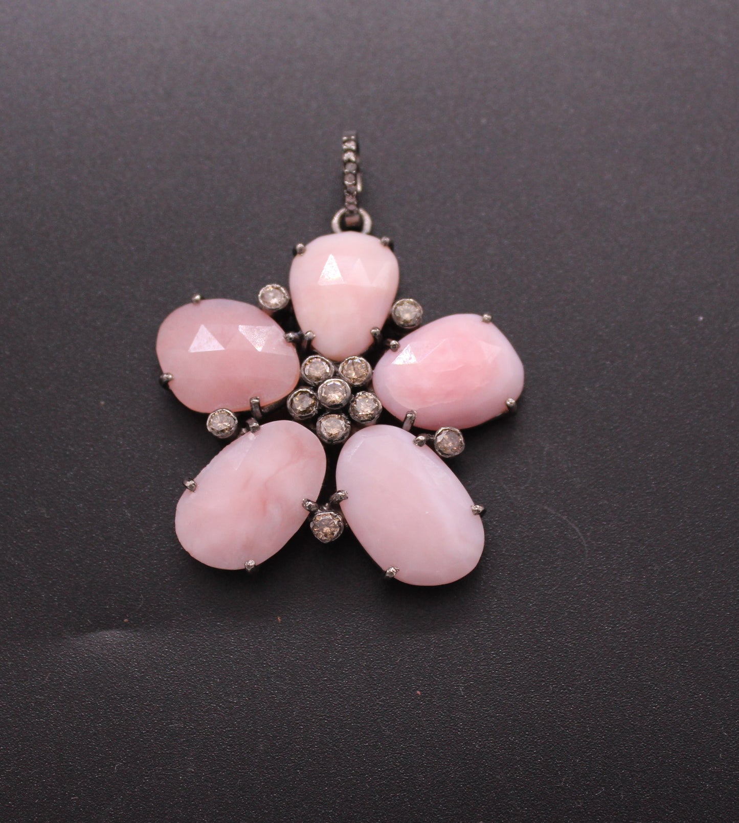 Flower Diamond and Gemstone Pendant