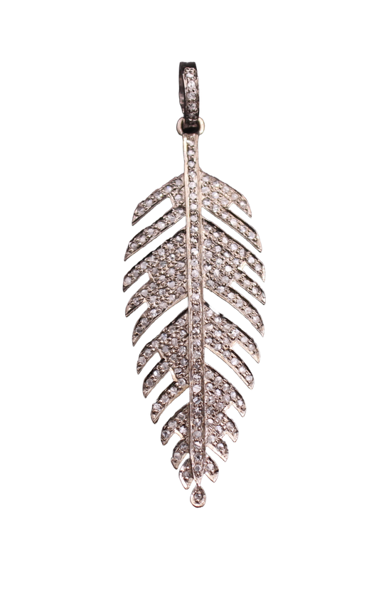 Leave Design Diamond Pendant