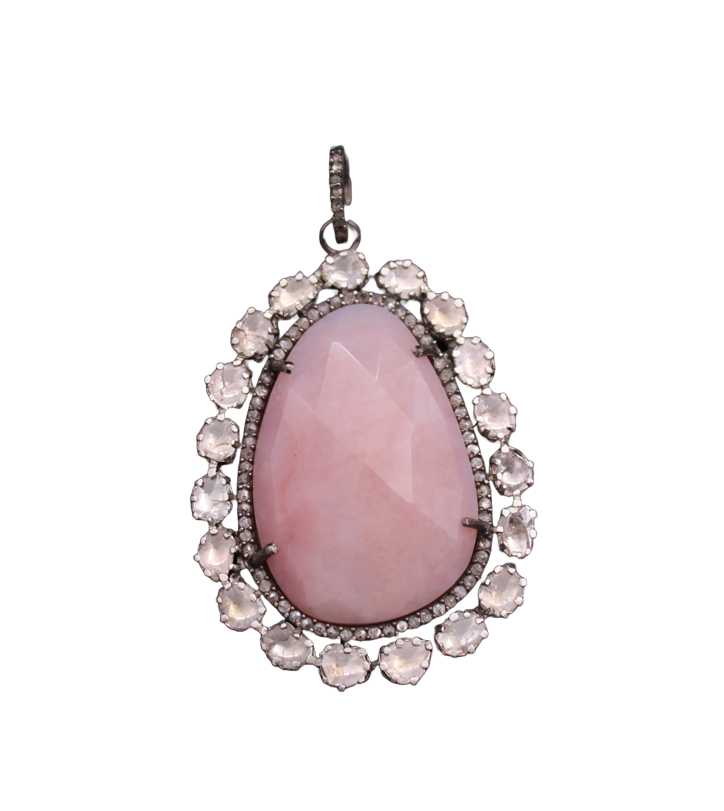 Drop Design Diamond and Gemstone Pendant