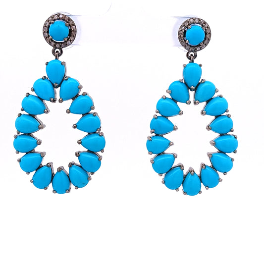 Turquoise Tear Drops Earring
