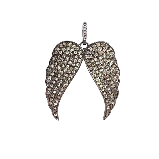 Wing All Diamond Pendant