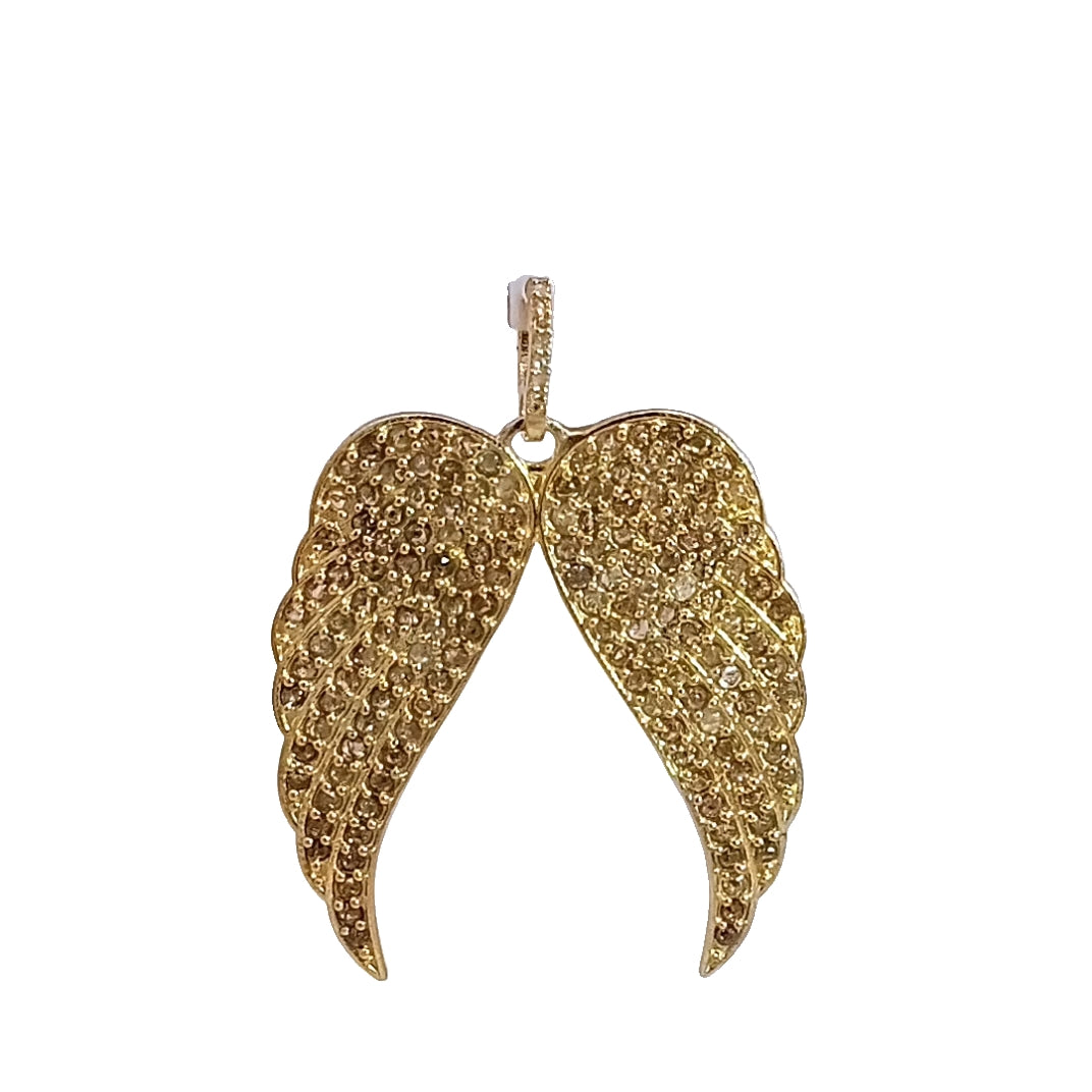 Wing All Diamond Pendant
