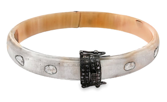 Diamond/Polki & Horn Bangle