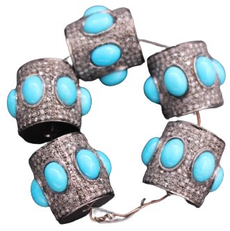 GEMSTONE AND DIAMOND BEADS