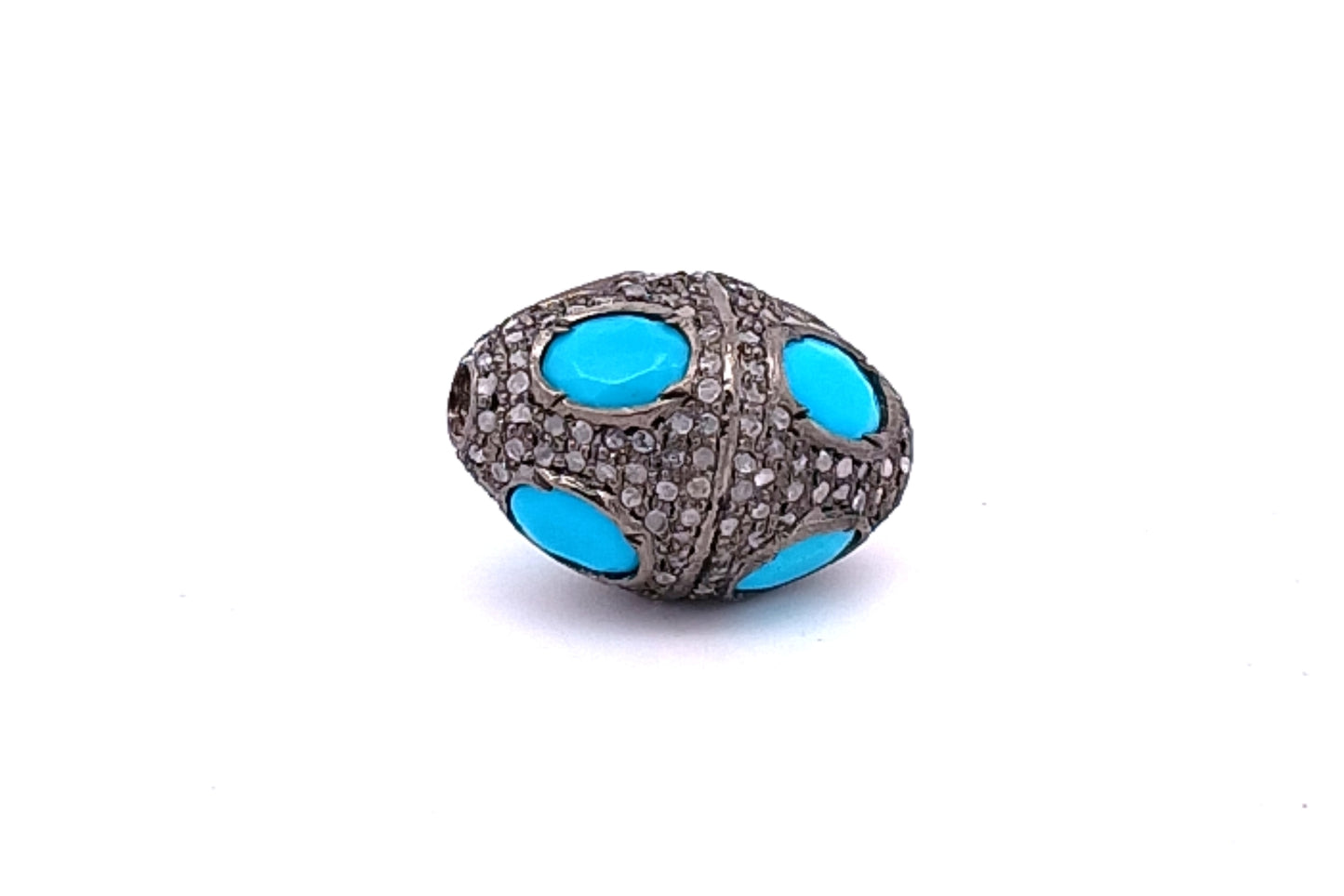 Diamond and Turquoise, Opal Bead