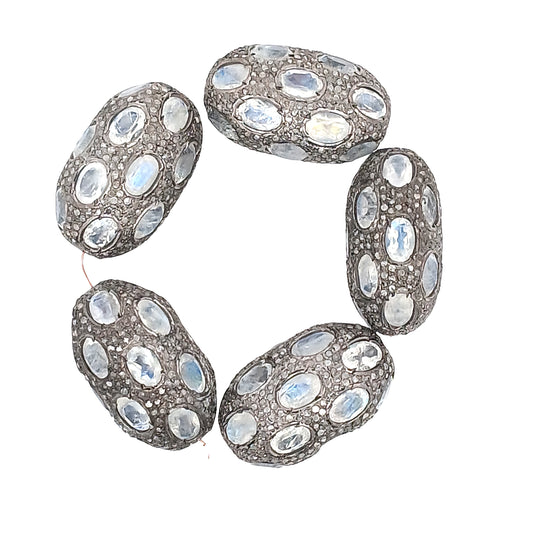Diamond & Moonstone Bead
