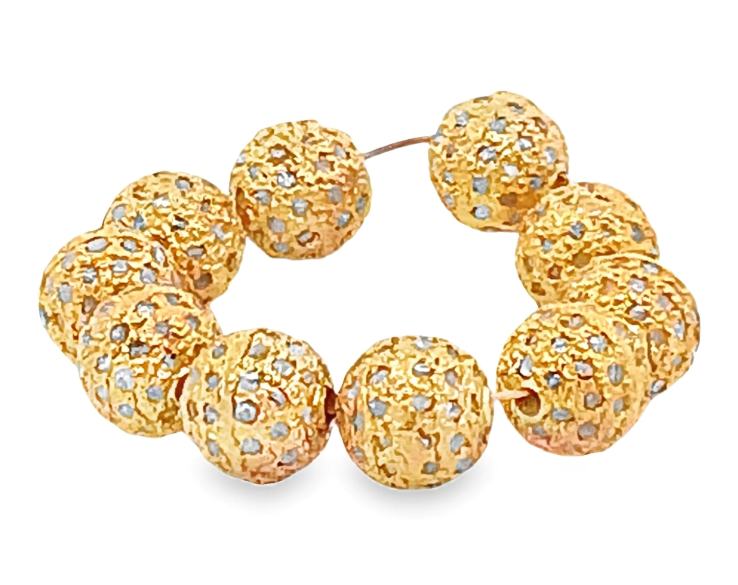 Pave Diamond Ball Bead