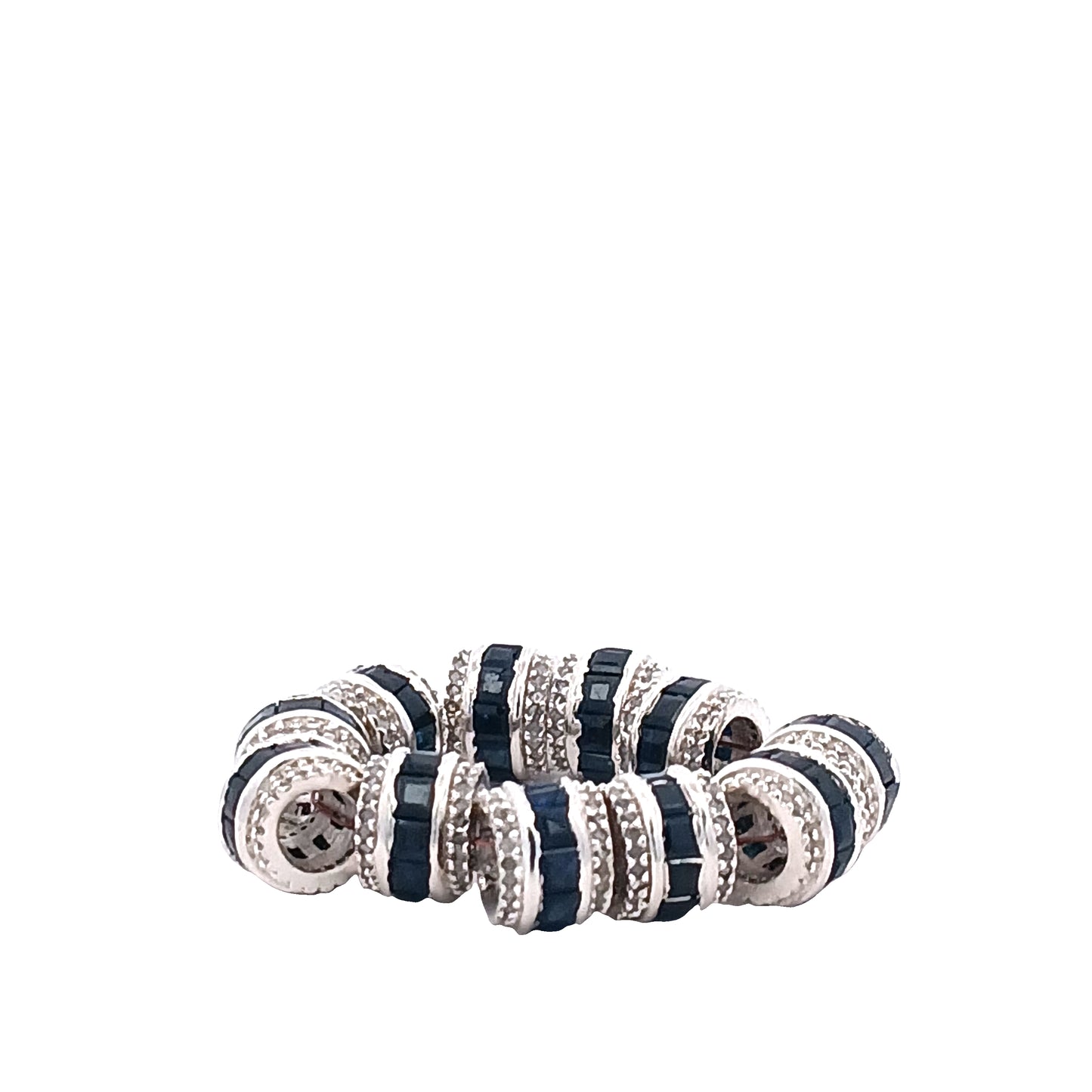 Diamond & Blue Sapphire Bead