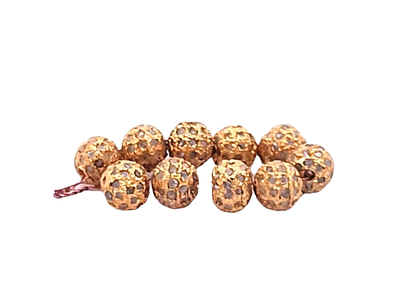 Pave Diamond Ball Bead