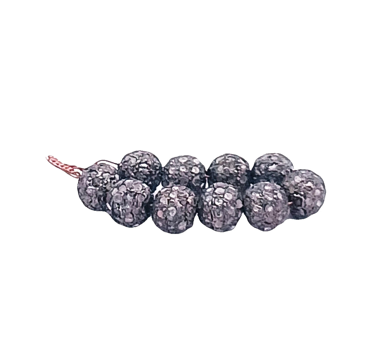 Pave Diamond Ball Bead