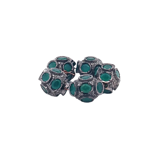 Diamond and Emerald & Ruby Bead