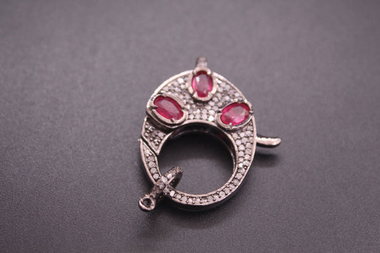Diamond Clasp with Ruby
