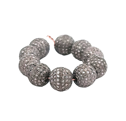 Pave Diamond Ball Bead