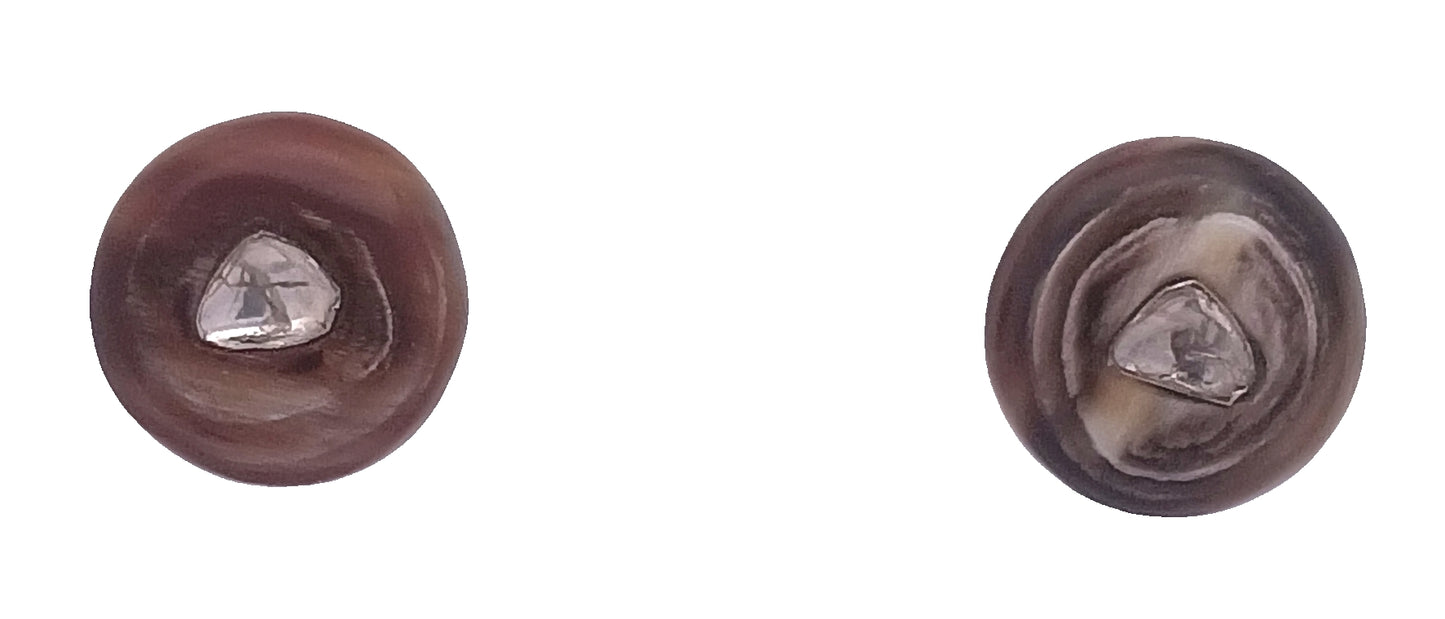 Polki Diamond and Horn Studs