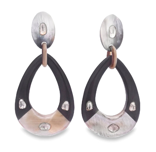 Polki and Horn Earrings