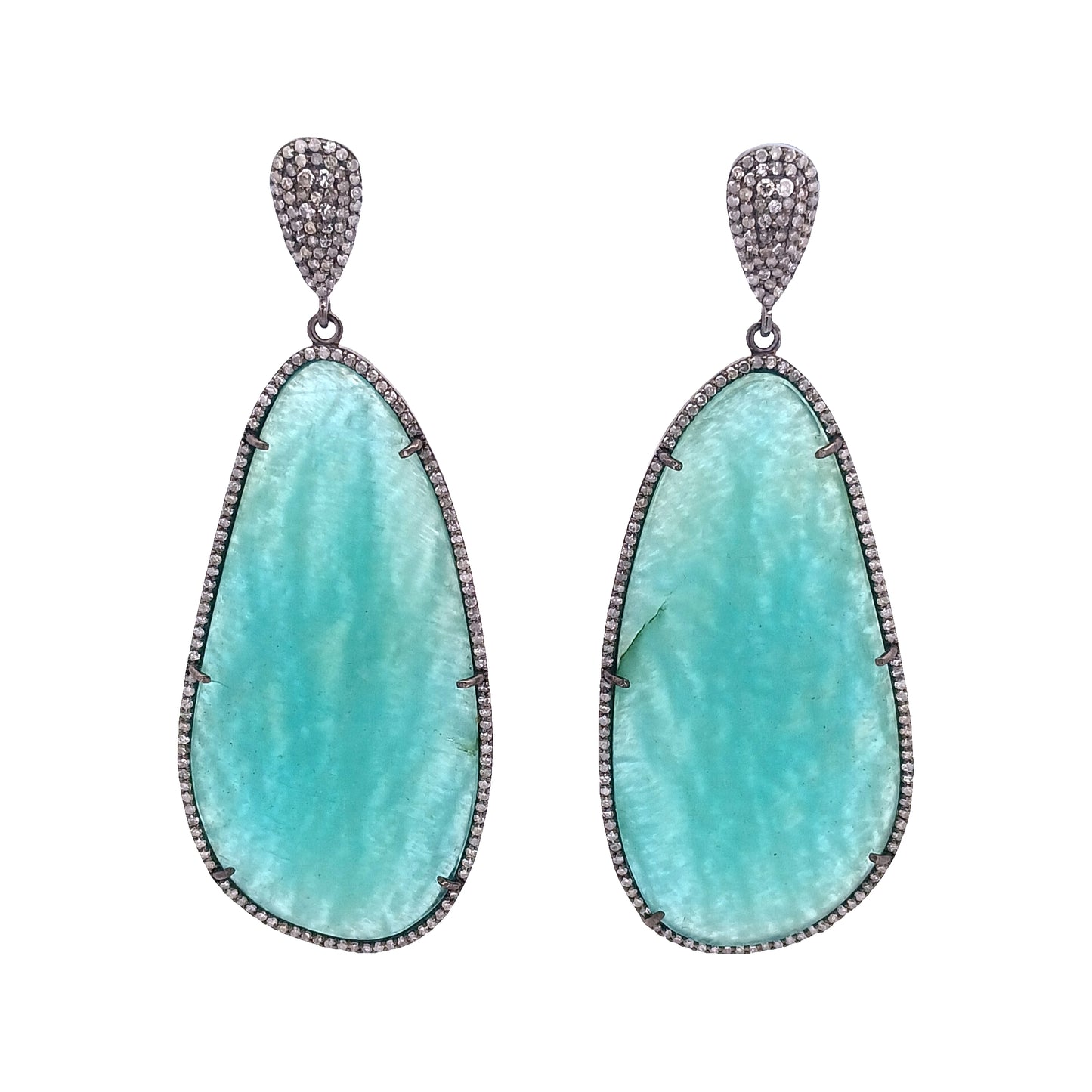 Diamond & Amazonite Earring