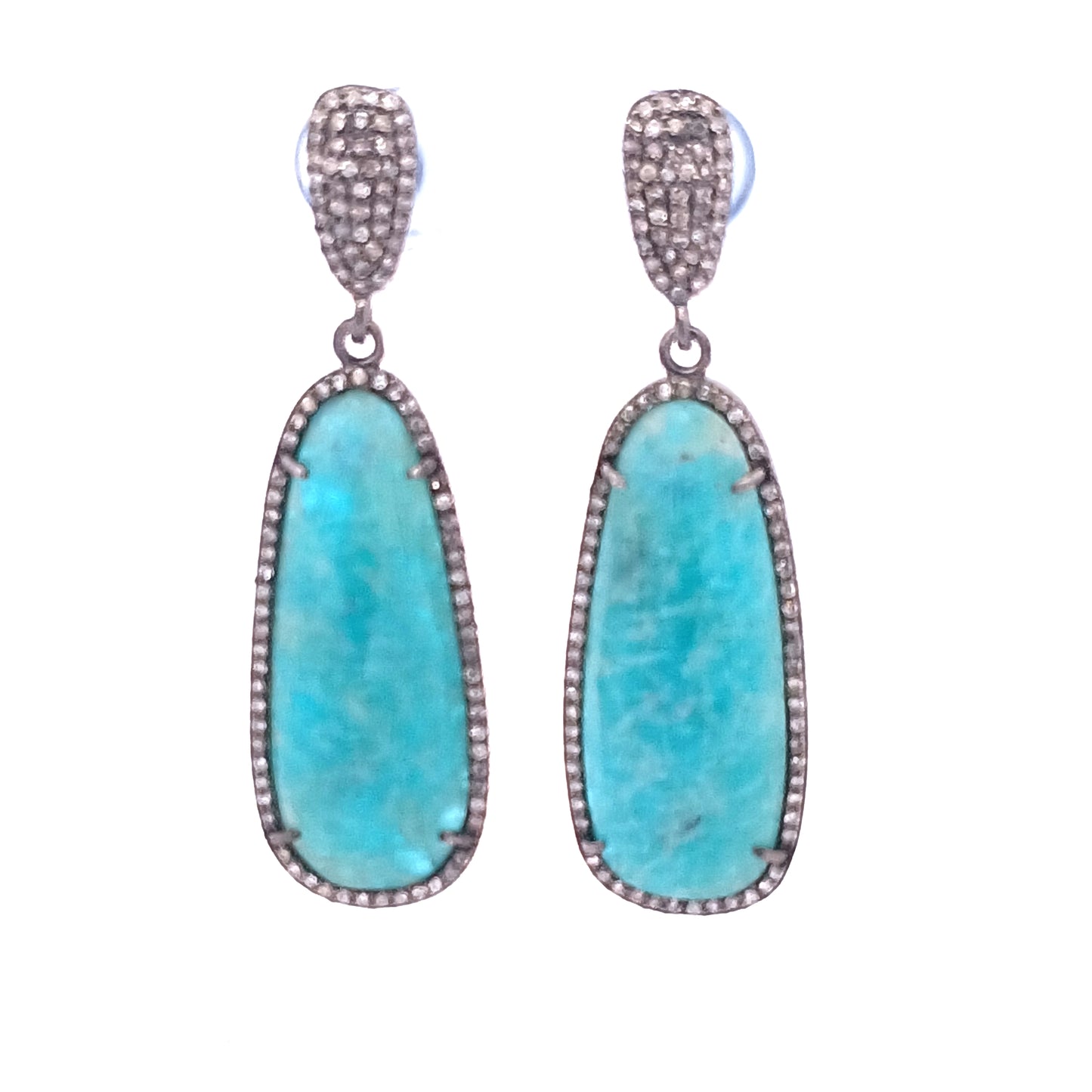 Diamond & Amazonite Earring