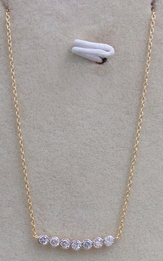 White Gold 7 pcs Diamond Chain