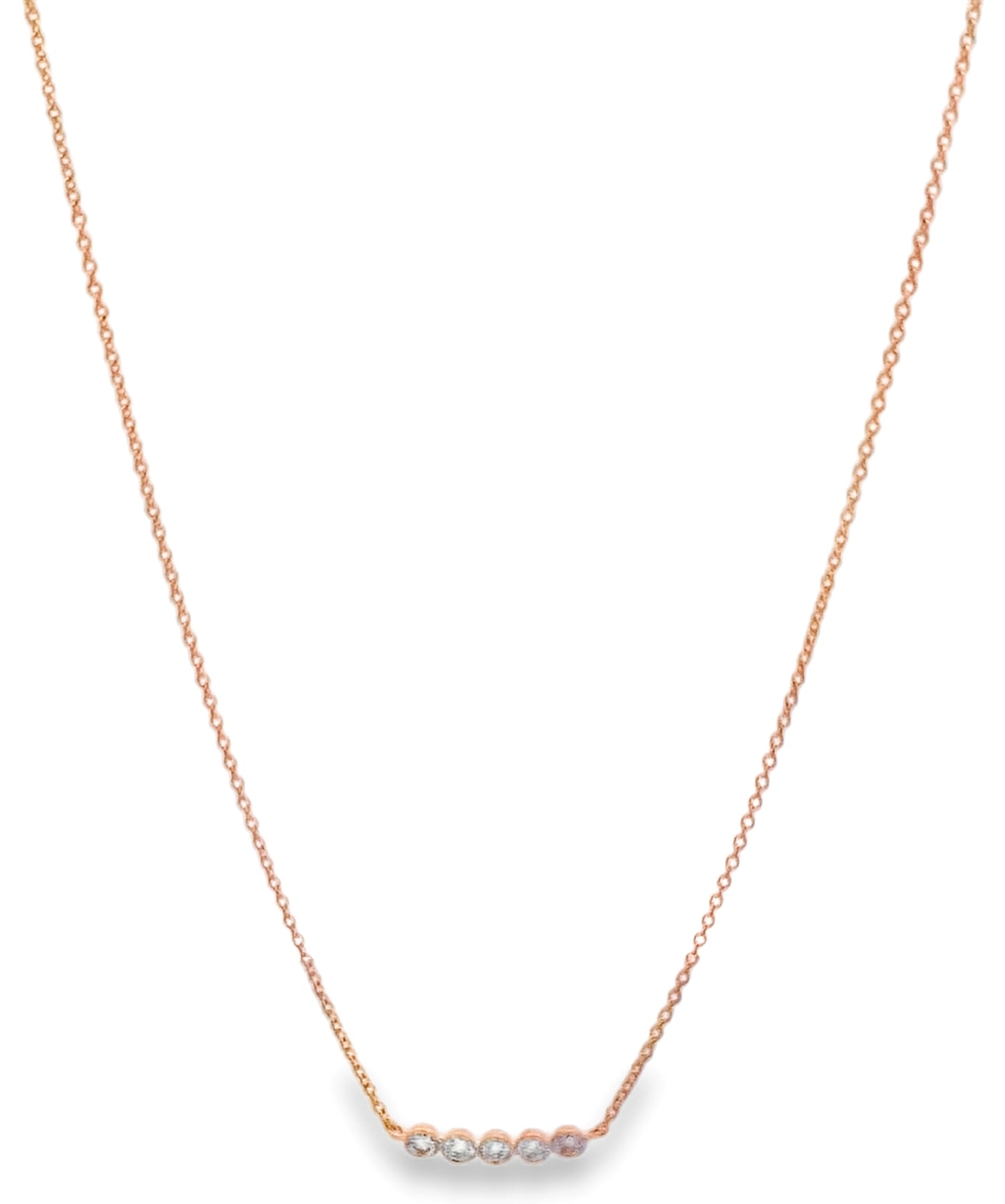 14 kt Gold 5 pcs Diamond Necklace