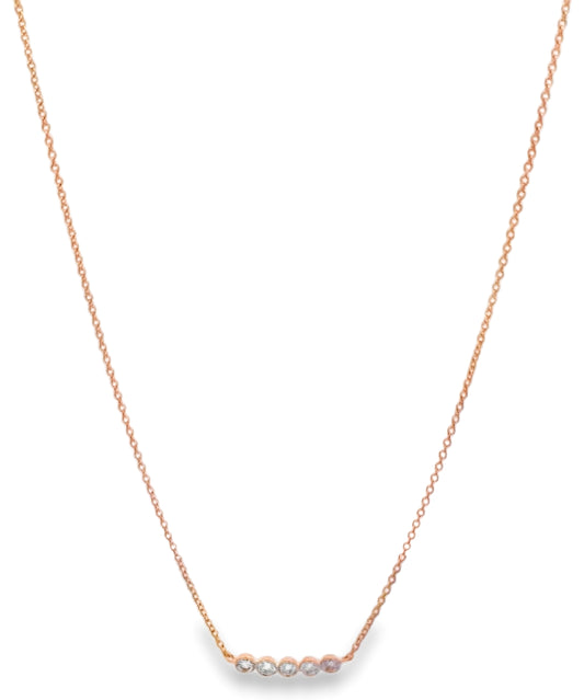 14 kt Gold 5 pcs Diamond Necklace