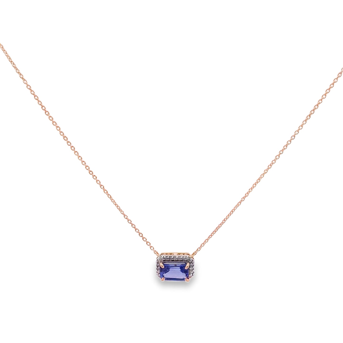 14KT Diamond & Tanzanite Gold Chain