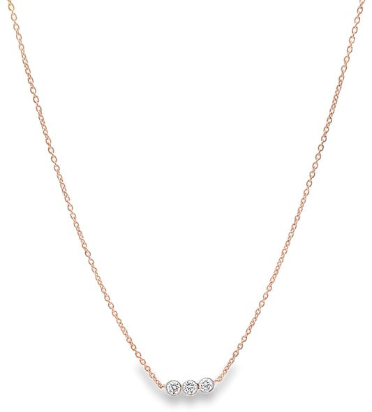 14KT 3 Pcs Diamond Gold Chain