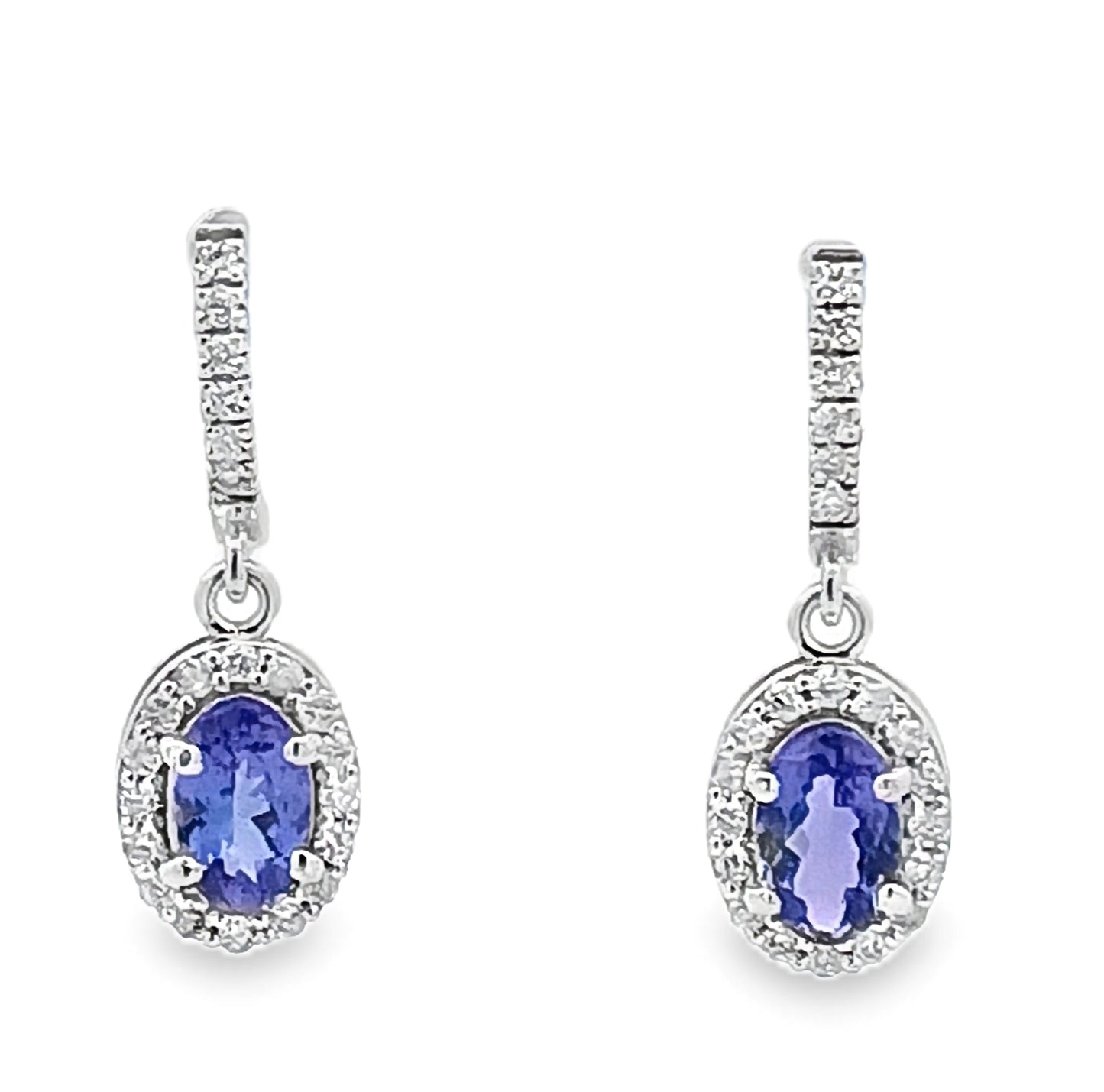 14KT Diamond & Tanzanite Earring
