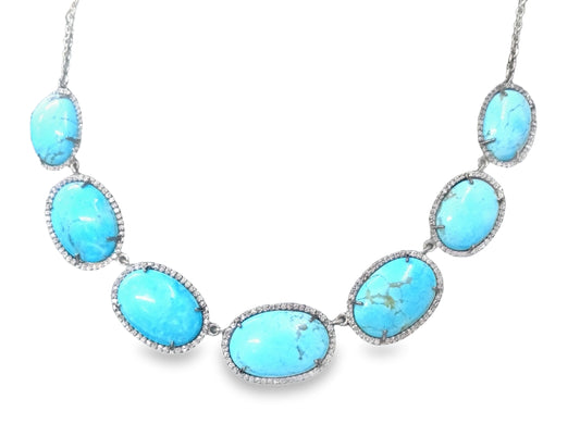 Diamond & Turquoise Necklace