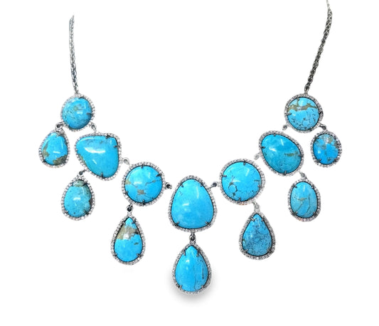 Diamond & Turquoise Necklace