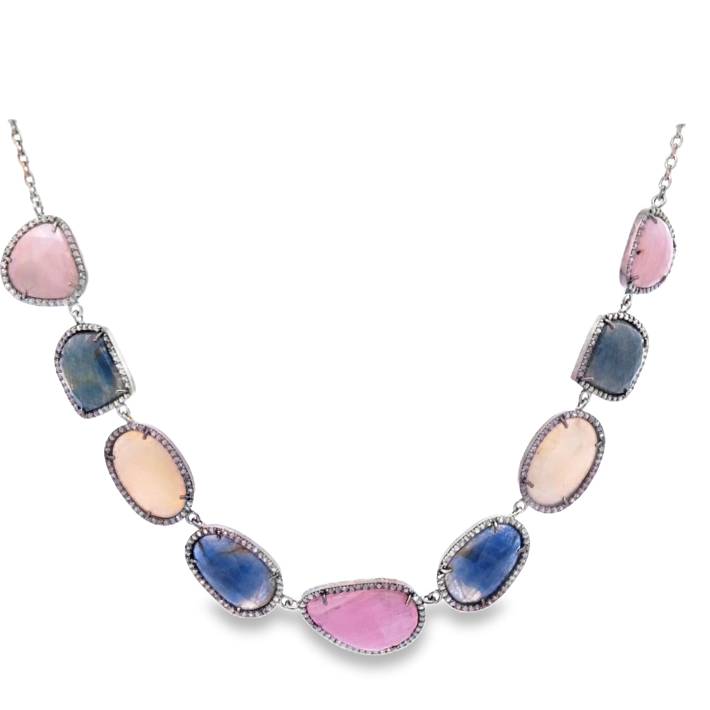 Diamond & Multi Sapphire Necklace