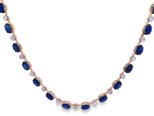 Polki Diamond & Blue Sapphire Necklace