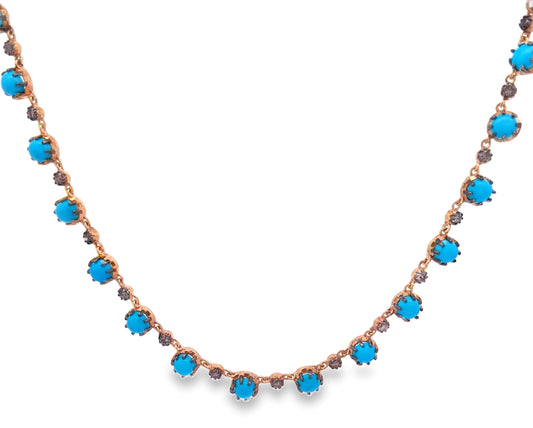 Diamond & Turquoise Necklace