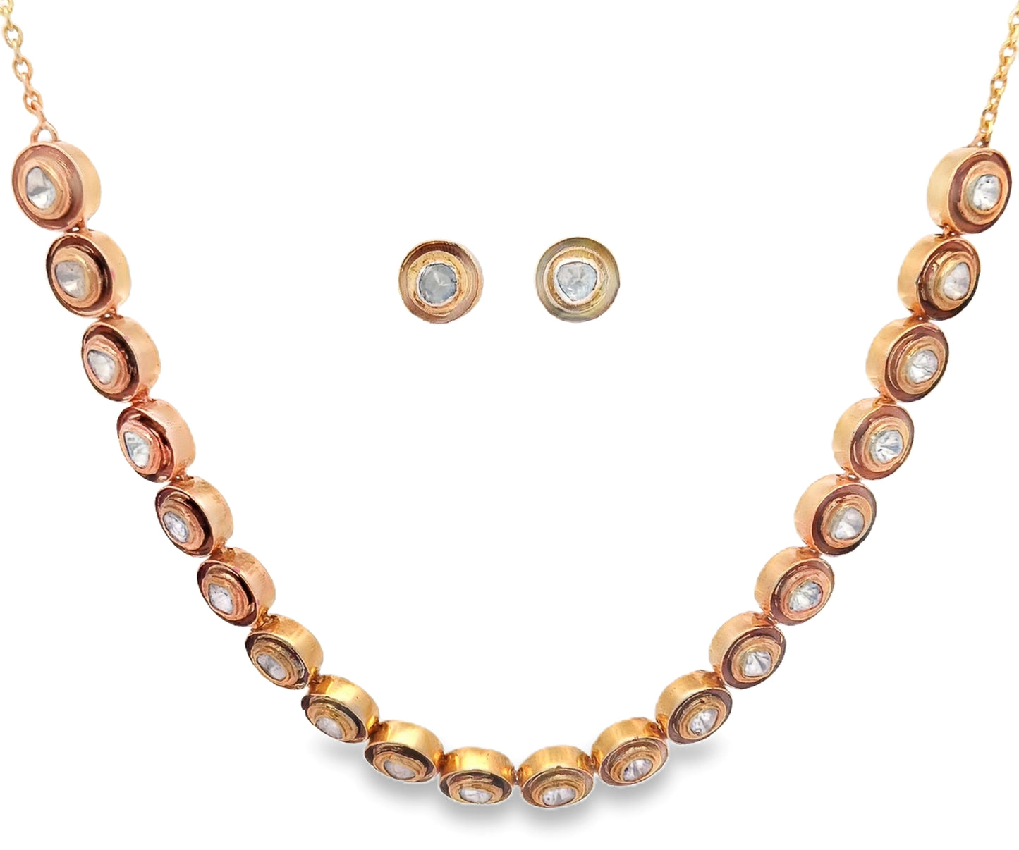 Polki Diamond Necklace Set
