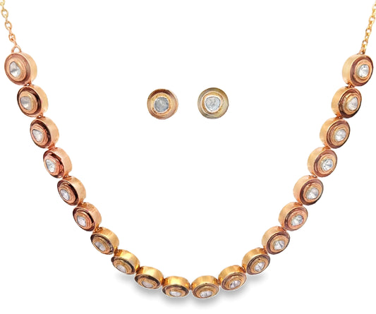 Polki Diamond Necklace Set