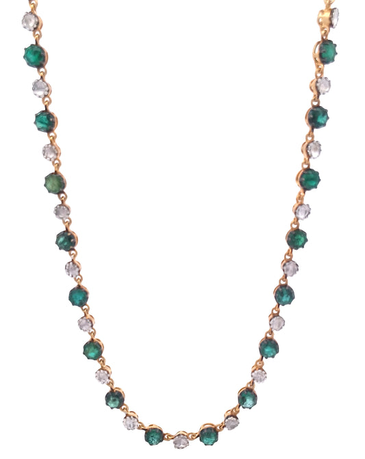 Polki & Emerald Gemstone Necklace
