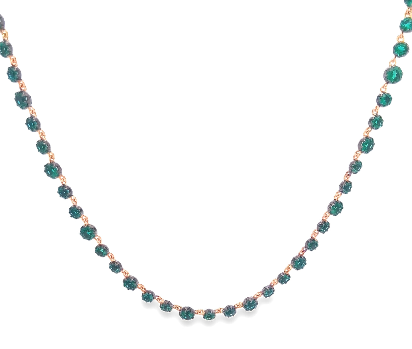 Emerald Gemstone Chain Necklace
