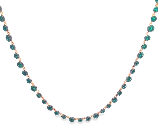 Emerald Gemstone Chain Necklace