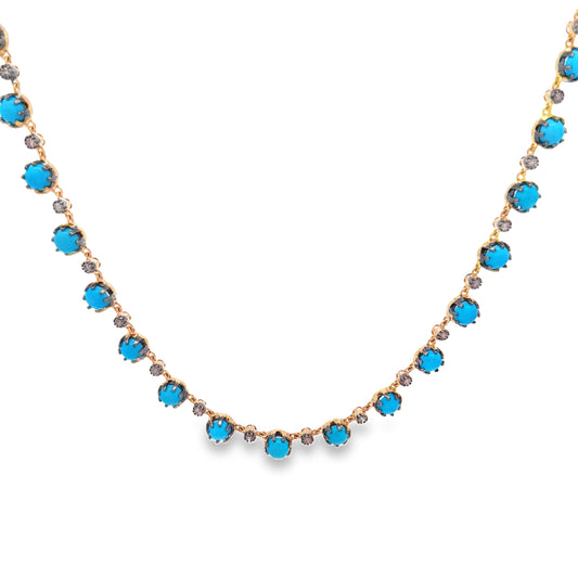 Diamond & Turquoise  Necklace