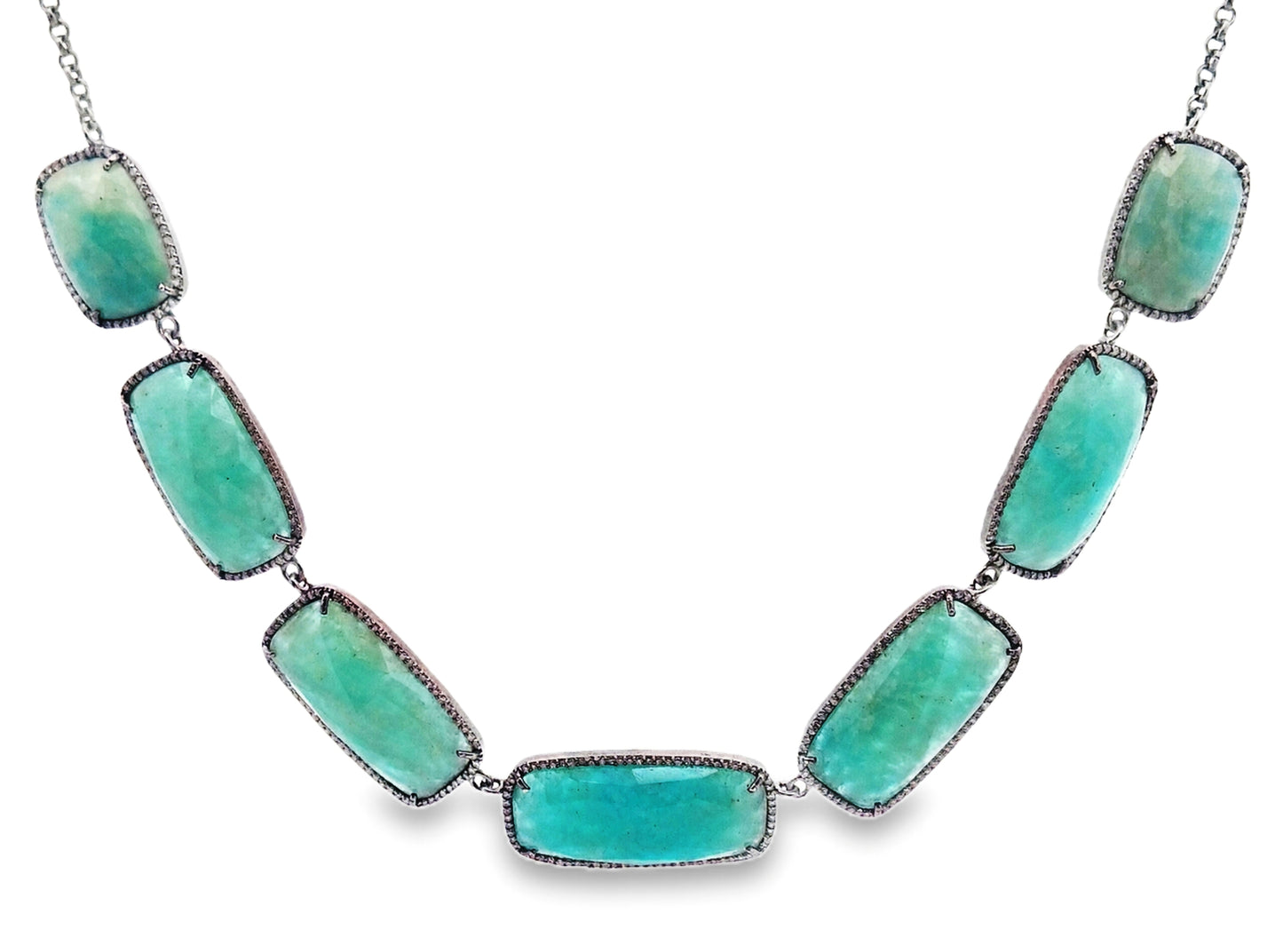 Diamond & Amazonite Necklace