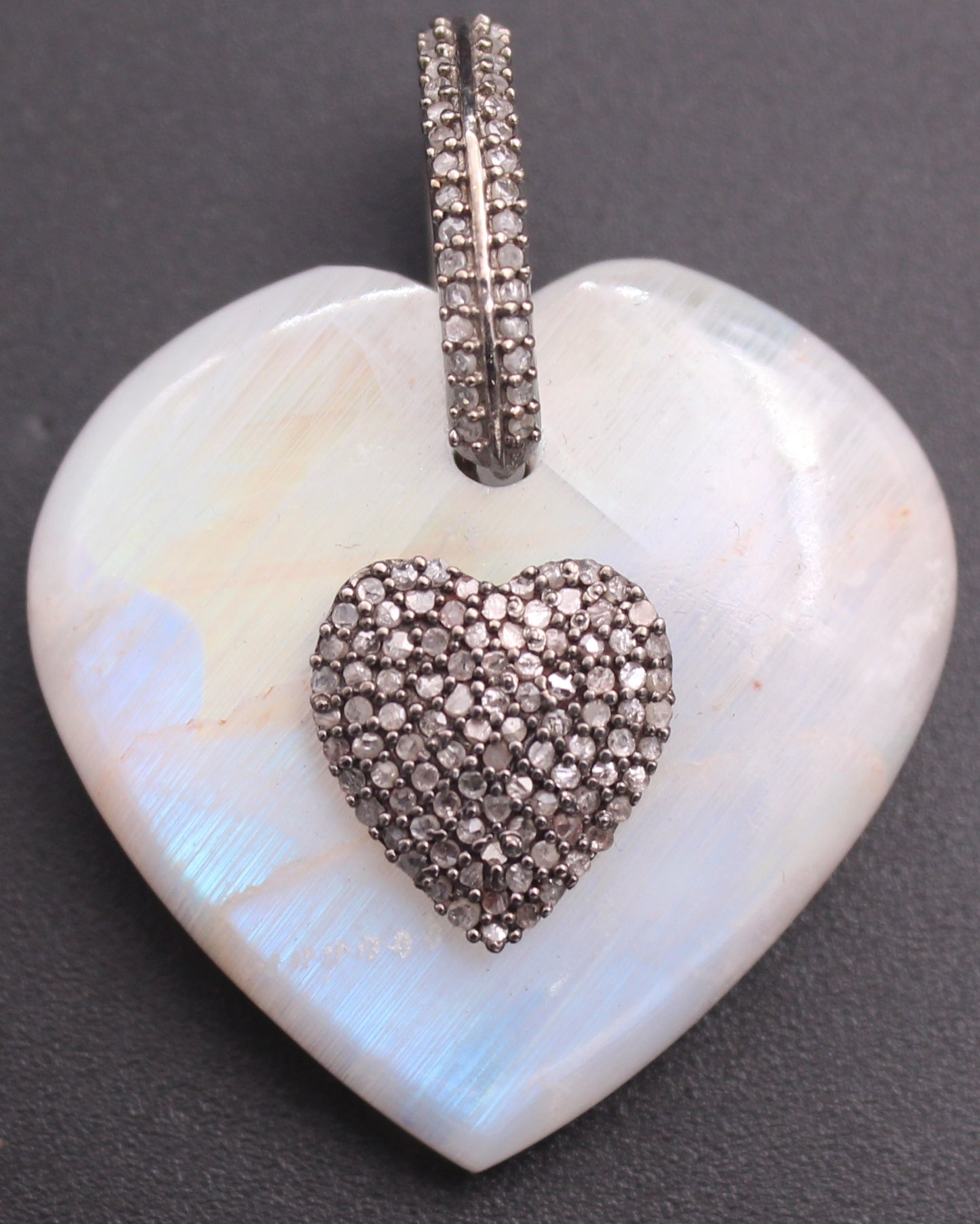 Heart Diamond and Gemstone Pendant