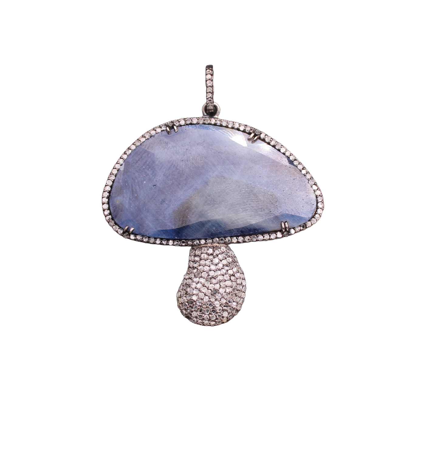 Mushroom Diamond and Gemstone Pendant