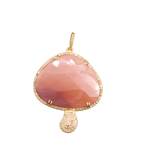 Mushroom Diamond and Gemstone Pendant