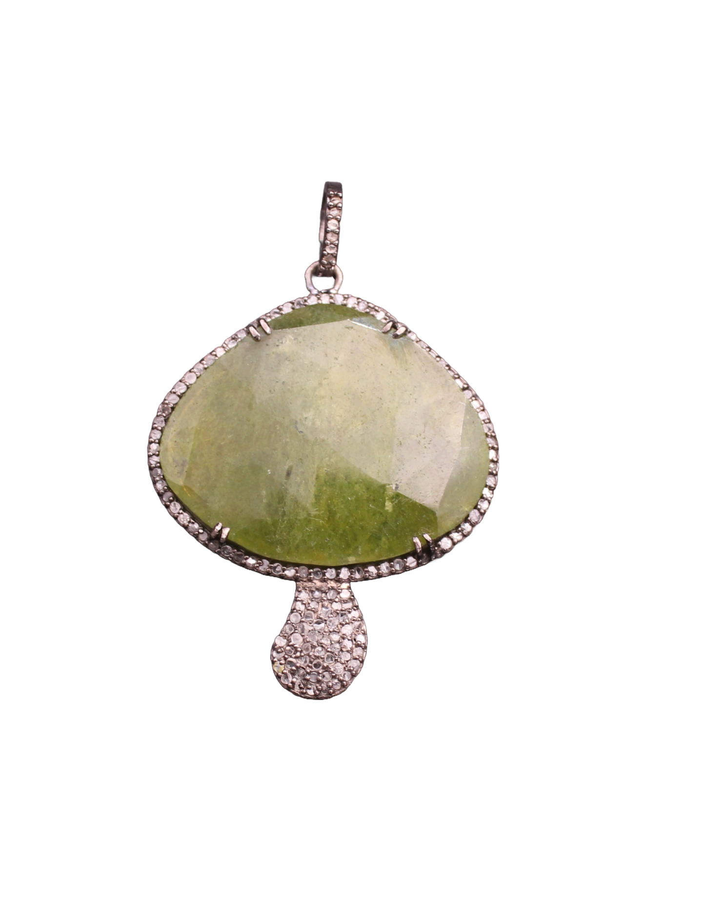 Mushroom Diamond and Gemstone Pendant