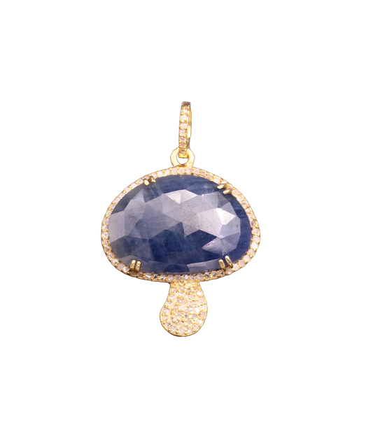 Mushroom Diamond and Gemstone Pendant