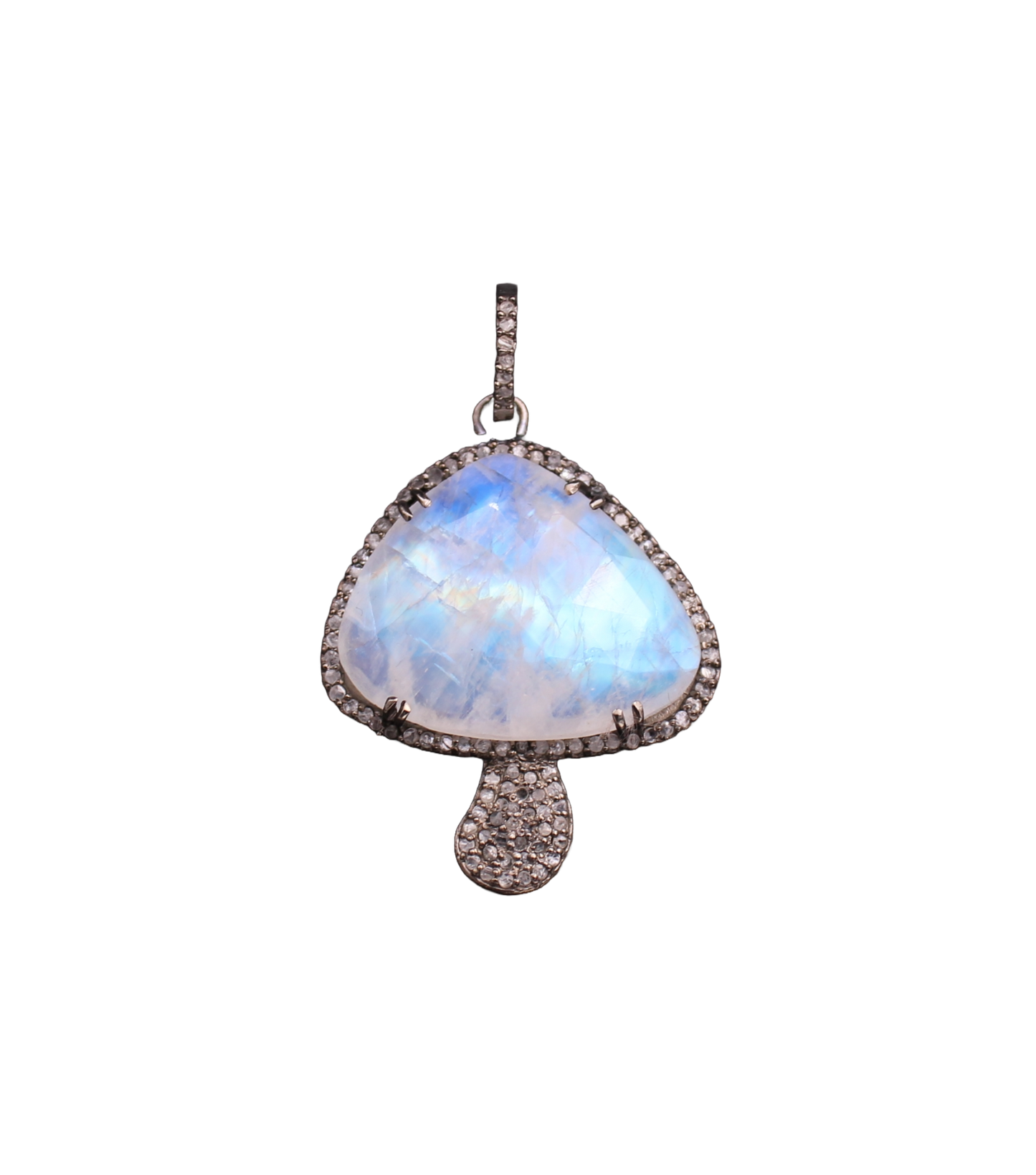Mushroom Diamond and Gemstone Pendant